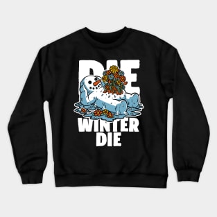 Snowman Spring - Irony Death Flowers Crewneck Sweatshirt